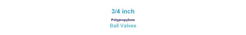 Polypropylene 3/4 inch Valves
